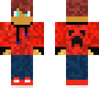 red creeper hoodie man