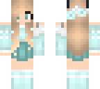 kawaii teal wolf