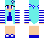 little carly with blue hair