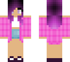 odd purple and pink girl