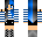 blue and black hair girl