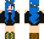 blue-haired girl