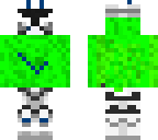 blue storm trooper with green nike sweet shirt
