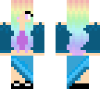cute rainbow haired girl