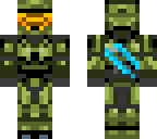 enderman master chief with energy sword