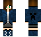 girl whith blue creeper coet
