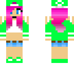 green teen with pink hair