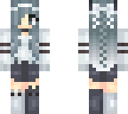 kawaii teal wolf girl