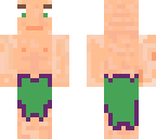 man with only shorts