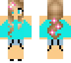 blue flower girl