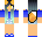 blue haired fox girl