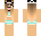 blue swimsuit