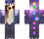 galaxy dino girl chibi