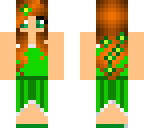 pretty green girl with flowers