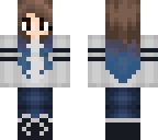 sweater blue hair girl