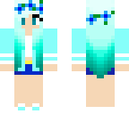 teal ombre hair girl 1
