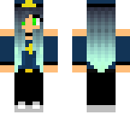 blue hair police girl