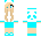 blue panda girl