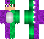 half green half purple dinosaur