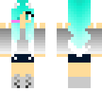 cute blue wolf girl with headphones and microphone