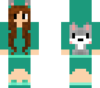 husky girl teal