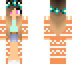 orange girl with pink eyes