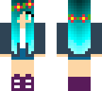 teal haired girl