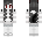 black and white fox girl red eyes