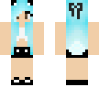 blue hair girl with ears