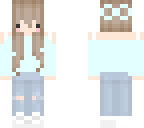 Light Blue Girl | Minecraft Skin
