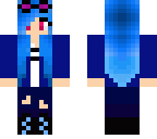 blue neon girl