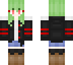 green haired girl
