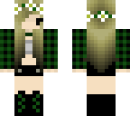 green hipster chibi girl