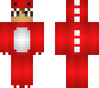 red dino costume