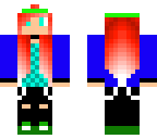 cool red and blue girl