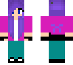 purple creeper hoodie girl