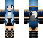 blue haired wolf warrior
