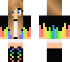 colorful minecraft girl