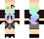 cute rainbow haired girl