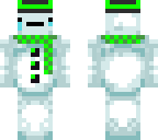 green sad snowman