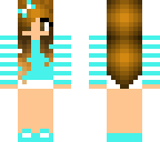 teal and white cute girl