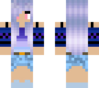 young purple haired girl