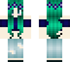 blue flower girl