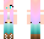 cute girl with pastel hair