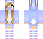 purple and blue cute bunny girl