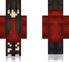 random red sweatshirt girl