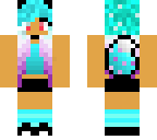 cyan purple fox