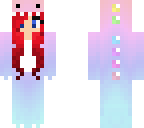 dino girl overlay with red hair
