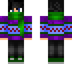 man with black hair a purple sweater