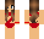 red swim suit